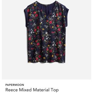 Stitchfix Papermoon Mixed Material Top